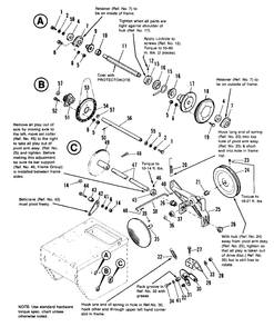 Traction Drive Group Diagram and Parts List for 1080M 1691371 Simplicity Snow Blower