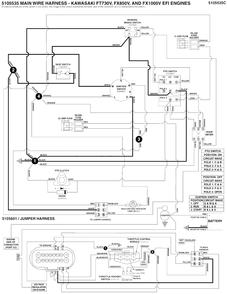 Electrical Schematic - Ignition Ground Circuit/Op Pres - Kawasaki Ft730v, Fx850v, And Fx1000v Diagram and Parts List for 5901985  Simplicity Lawn Tractor