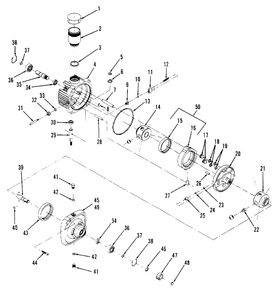 Transmission Diagram and Parts List for 4212H 1691270 Simplicity Lawn Tractor