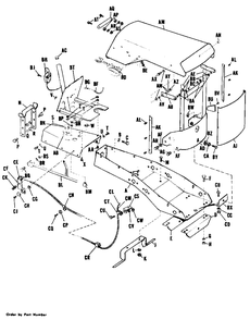 Frame, Hood, Grill, Inst. Panel And Steering Post Diagram and Parts List for 700 990169 Simplicity Lawn Tractor