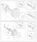 Wheels  Tires Group (W985226) Diagram and Parts List for 1694288  Simplicity Lawn Tractor