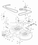 40 Mower Deck - Belt Idler Arm  Hitch (985959) Diagram and Parts List for 1694256  Simplicity Lawn Tractor