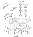 40 Mower Deck - Housing Arbors  Blades (986048) Diagram and Parts List for 1694180  Simplicity Lawn Tractor