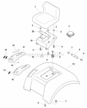 Seat  Seat Deck Group (985926) Diagram and Parts List for 1693911  Simplicity Lawn Tractor
