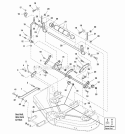 44 Mower Deck - Height Adjustment  Roller Bar (986161) Diagram and Parts List for 1694108  Simplicity Lawn Tractor