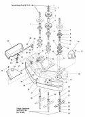 44 Mower Deck - Housing Arbors  Blades (986159 986191 987194 987195) Diagram and Parts List for 1694108  Simplicity Lawn Tractor