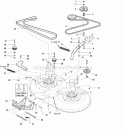 40 Mower Deck - Belt Idler Arm  Hitch Group (986249) Diagram and Parts List for 2690055  Simplicity Lawn Tractor