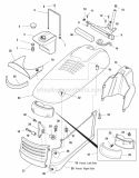 Hood Dash  Fuel Tank Group (986115) Diagram and Parts List for 1694316  Simplicity Lawn Tractor