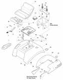 Seat Deck  Fuel Tank Group (985953) Diagram and Parts List for 1694264  Simplicity Lawn Tractor