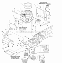 Engine Group - 16Hp  17Hp Briggs  Stratton Intek Single (986013) Diagram and Parts List for 1694482  Simplicity Lawn Tractor