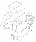Hood Grille  Dash Group (986060 986074) Diagram and Parts List for 1694102  Simplicity Lawn Tractor
