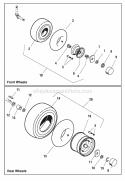 Wheels  Tires Group (W986263) Diagram and Parts List for 1694347  Simplicity Lawn Tractor