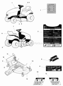 Decals Group - Safety  Common (C985860) Diagram and Parts List for 1694322  Simplicity Lawn Tractor