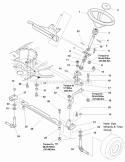 Steering Group (985576A) Diagram and Parts List for 1694325  Simplicity Lawn Tractor