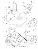 Hood Dash  Fuel Tank Group (985713Ab) Diagram and Parts List for 1693919  Simplicity Lawn Tractor