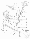 Steering Group (985576Ab) Diagram and Parts List for 1693919  Simplicity Lawn Tractor