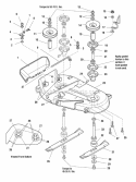 38 Mower Deck - Housing Arbors  Blades (986017) Diagram and Parts List for 1693966  Simplicity Lawn Tractor