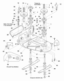 38 Mower Deck - Housing Arbors  Blades Group (985780) Diagram and Parts List for 1693916  Simplicity Lawn Tractor