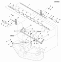 44 Mower Deck - Rear Roller  Linkage Diagram and Parts List for 2690483  Simplicity Lawn Tractor