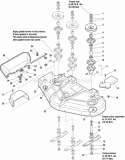 44  50 Mower Deck - Housing Arbors  Blades Group (2734Hc0) Diagram and Parts List for 2690487  Simplicity Lawn Tractor