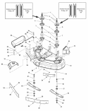 44 Mower Deck - Housing Arbors  Blades Group (987076 987211 987214 987286) Diagram and Parts List for 2690493  Simplicity Lawn Tractor