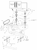 38 Mower Deck - Housing Arbors  Blades Group (987075 987210 987213) Diagram and Parts List for 2690471  Simplicity Lawn Tractor