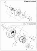 Wheels  Tires Group (W986796 986797 986801 986802) Diagram and Parts List for 1695036  Simplicity Lawn Tractor