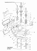 44 Mower Deck - Housing Arbors  Blades (987312 987313) Diagram and Parts List for 2690502  Simplicity Lawn Tractor