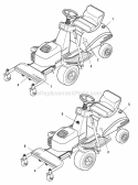 Decals - Brand  Model (B986796 986797 986801 986802) Diagram and Parts List for 1695036  Simplicity Lawn Tractor