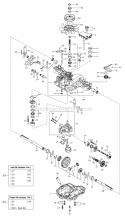 Transmission Service Parts - Tuff Torq K46Bf (1727712) Diagram and Parts List for 1694670  Simplicity Lawn Tractor