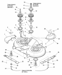 40 Mower Deck - Housing Arbors  Blade (987316 987317) Diagram and Parts List for 2690507  Simplicity Lawn Tractor