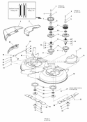 40 Mower Deck - Housing Arbors  Blades Group (987296) Diagram and Parts List for 2690495  Simplicity Lawn Tractor