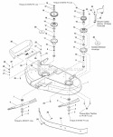 38 Mower Deck - Housing Arbors  Blades Group (2987449 2987648) Diagram and Parts List for 2690683  Simplicity Lawn Tractor