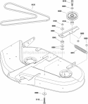 38 Mower Deck - Clutch  Support Group (2987893) Diagram and Parts List for 2690757  Simplicity Lawn Tractor