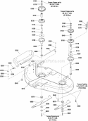38 Mower Deck - Housing Arbors  Blades Group (2987895) Diagram and Parts List for 2690757  Simplicity Lawn Tractor