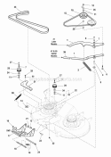 40 Mower Deck - Belt Idle Arm  Hitch (986896) Diagram and Parts List for 2690338  Simplicity Lawn Tractor