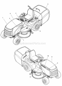 Decals Group - Brand  Model (B986625 986626 986629 986630 2987919 2987926) Diagram and Parts List for 1694671  Simplicity Lawn Tractor