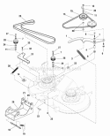 40 Mower Deck - Belt Idle Arm  Hitch (987994) Diagram and Parts List for 2690773  Simplicity Lawn Tractor