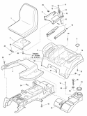 Seat Deck  Fuel Tank Group (986812 987108) Diagram and Parts List for 1695190  Simplicity Lawn Tractor