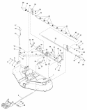50 Mower Deck - Height Adjustment  Roller Bar Group (987642) Diagram and Parts List for 2690679  Simplicity Lawn Tractor
