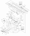 54 Mower Deck - Height Adjustment  Roller Bar Group (985975) Diagram and Parts List for 1693972  Simplicity Lawn Tractor