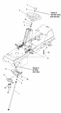 Steering Group (2988023) Diagram and Parts List for 2690782  Simplicity Lawn Tractor