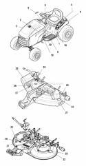 Decals Group (D988131) Diagram and Parts List for 2690822  Simplicity Lawn Tractor