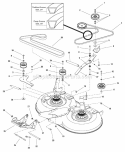 40 Mower Deck - Belt Idler Arm  Hitch Group (987297) Diagram and Parts List for 2690861  Simplicity Lawn Tractor