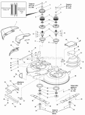 40 Mower Deck - Housing Arbors  Blades Group (987296 2988030) Diagram and Parts List for 2690861  Simplicity Lawn Tractor