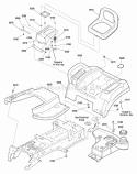 Seat  Seat Deck Group - (988439 988852) Diagram and Parts List for 2690814  Simplicity Lawn Tractor