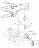 44  50 Mower Deck - Belt Idler Arm  Hitch Group (987079 987080 987351 987462 987463) Diagram and Parts List for 2690493  Simplicity Lawn Tractor