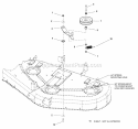44 Mower Deck - Belt Idler Arm  Hitch Group (987079) Diagram and Parts List for 2690967-01  Simplicity Lawn Tractor