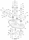 46 Mower Deck - Housing Arbors  Blades Group (988058) Diagram and Parts List for 2690970  Simplicity Lawn Tractor