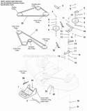 44  50 Mower Deck - Belt Pulley  Hitch Group (983858B) Diagram and Parts List for 2690651  Simplicity Lawn Tractor
